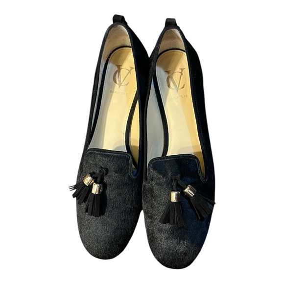 VC Signature Nancy Stylish Black Calf Hair Leather Loafers Size 8.5/38.5 - Picture 6 of 12